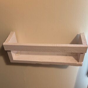 Rustic White Wall Display Shelf